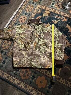 Rutwear Advantage Max-1 Camo 1/4 Zip Fleece Lined Pull-Over Hunting Jacket Size